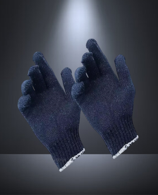 Knitted Hand Gloves Blue